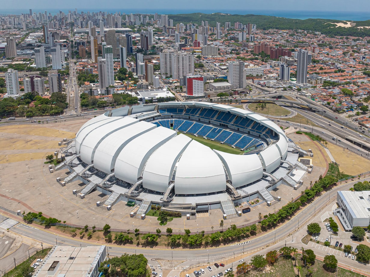 Arena das Dunas vista do alto, em Natal