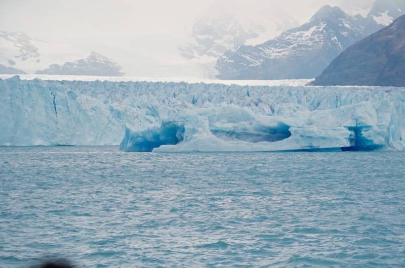 Parede de gelo do Perito Moreno vista do barco Moreno Spirit