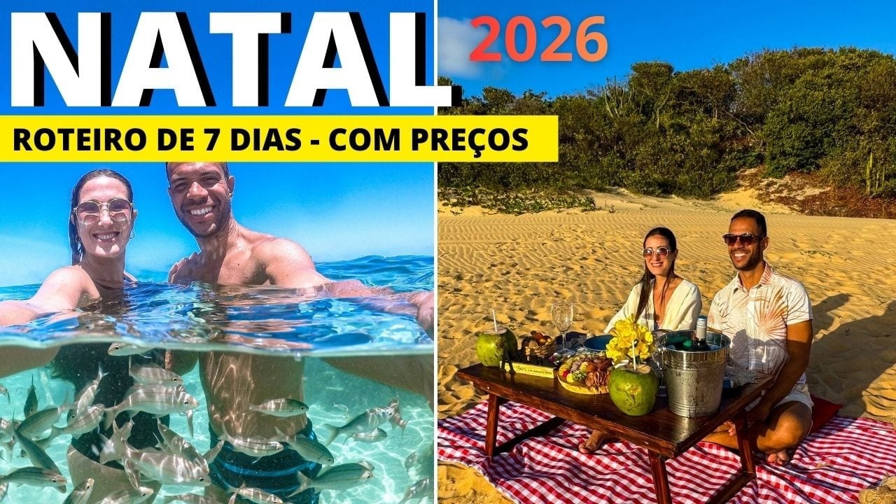 Vídeo sobre o que fazer em 7 dias em Natal, com os melhores passeios