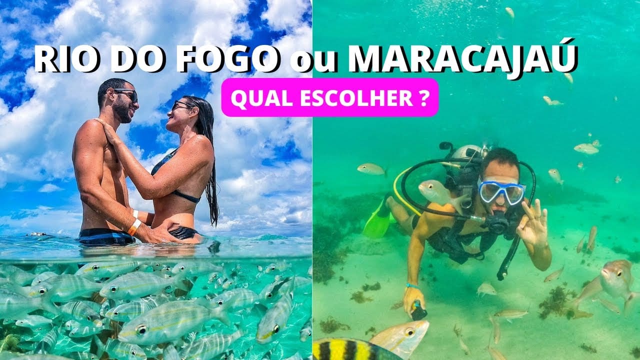 Vídeo comparando as piscinas naturais de Rio do Fogo e de Maracajaú, em Natal